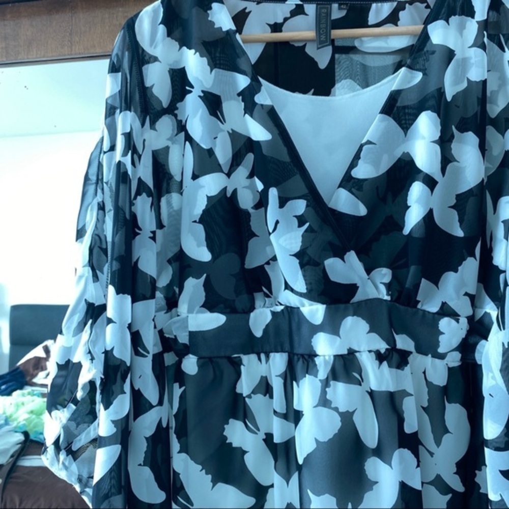 Cover up Beach bat sleeves Black knots L Yola beachwear - Picture 5 of 10
